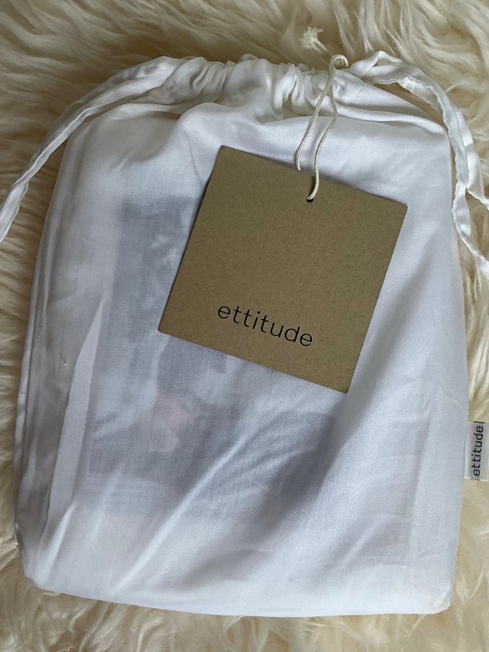 Ettitude Signature Sateen Pillowcase Set – Standard – Cloud – NWT